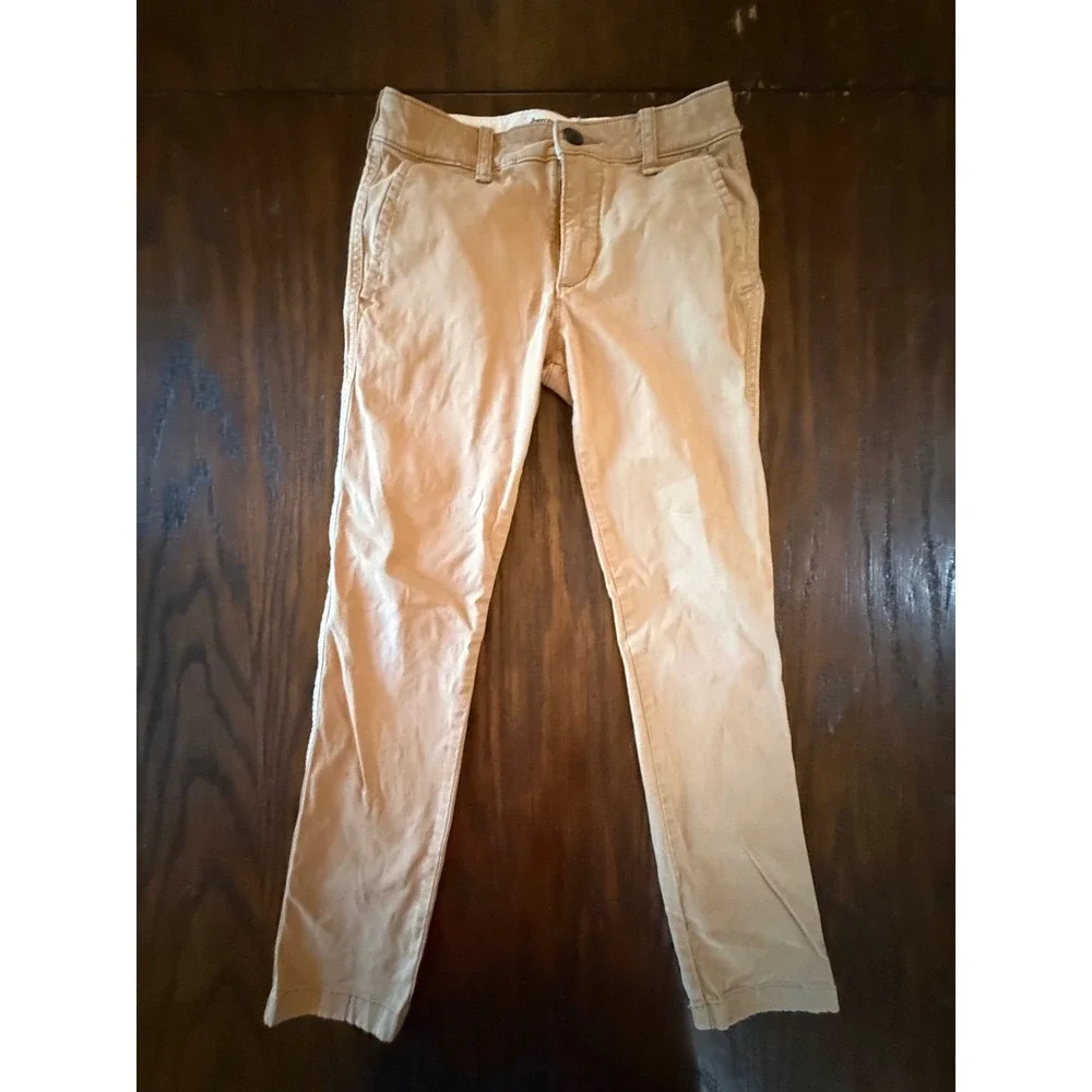Abercrombie‎ Kids Slim Chino Pants Boys 11/12 Tan Adjustable Waist
